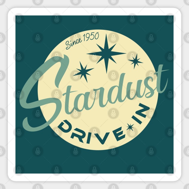 Stardust Drive-In (V3 - Cutout) Magnet by PlaidDesign